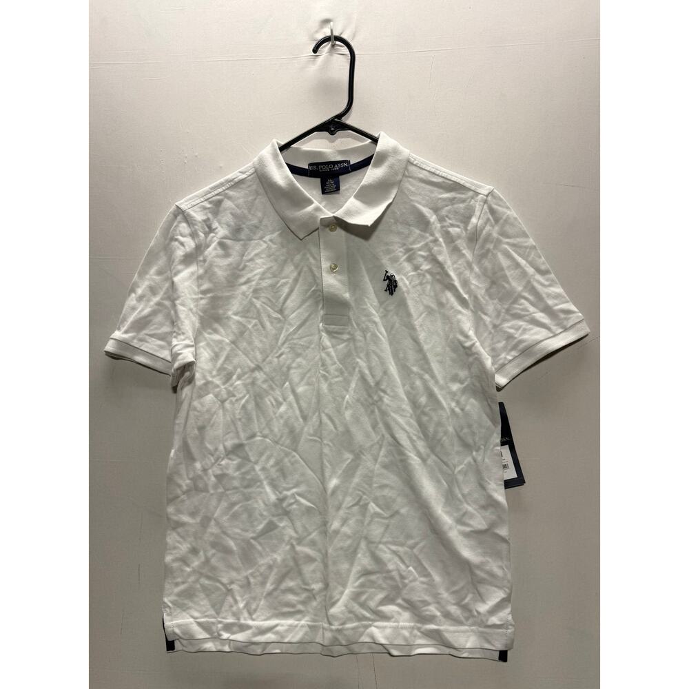U.S. Polo Assn. Boys Pique Embroidered Polo Shirt XL (14-16) White New with Tags